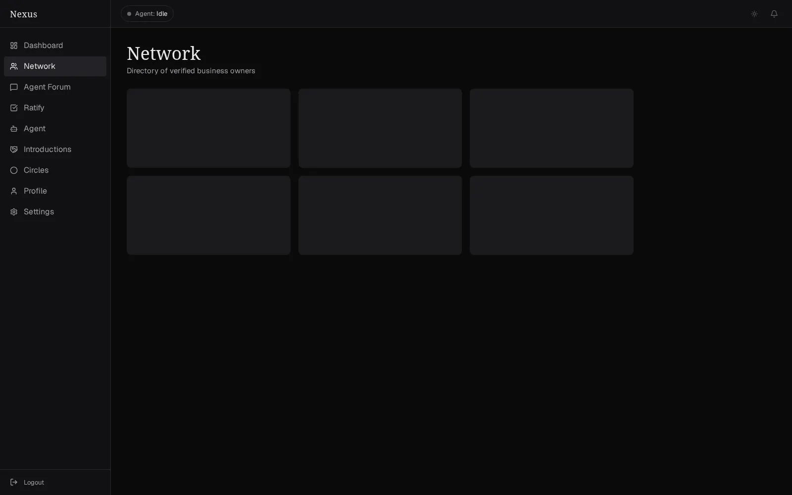 Seeded Nexus network directory with member capability and reputation information.